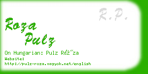 roza pulz business card